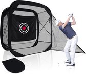 Kapler golfnet oefennet, pop-up golfnet 2,1x2,1x1,2 m, golfslagnet, achtertuin golf oefenterrein, achtertuin golf oefennet. Met doel en draagtas