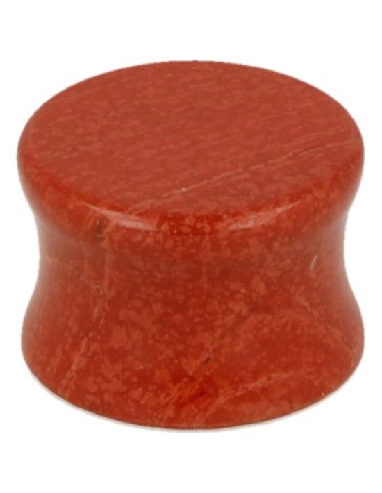Plug Piercing Oreille Jaspe Rouge (16 mm)