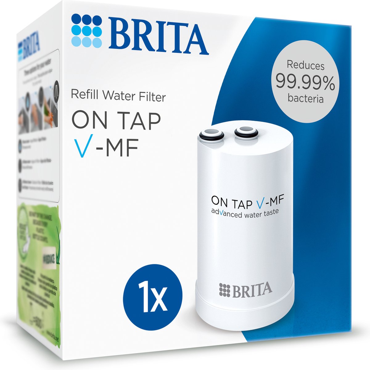 BRITA kraanwaterfiltersysteem ON TAP Pro V-MF incl. 1x filterpatroon (600L) - voor 99,99% bacterievrij & lekker duurzaam water, vermindert PFAS*, incl. digitaal LCD scherm met capaciteitsindicatie op Prijzenvolger.com