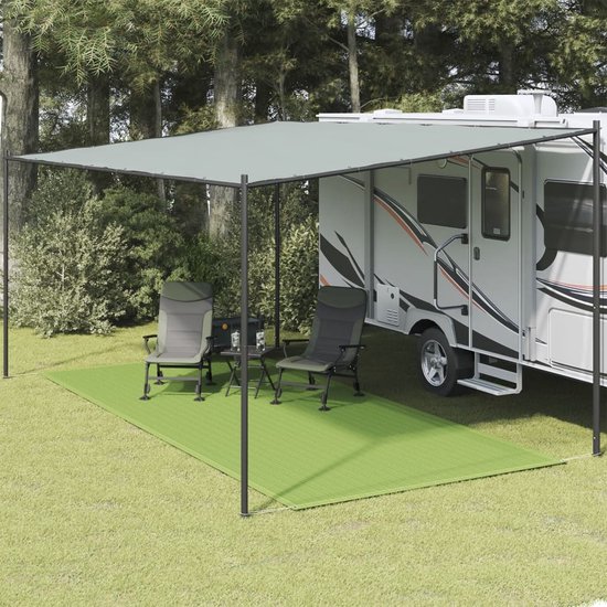 vidaXL - Tenttapijt - 250x500 - cm - HDPE - lichtgroen van Merkloos — afbeelding 4