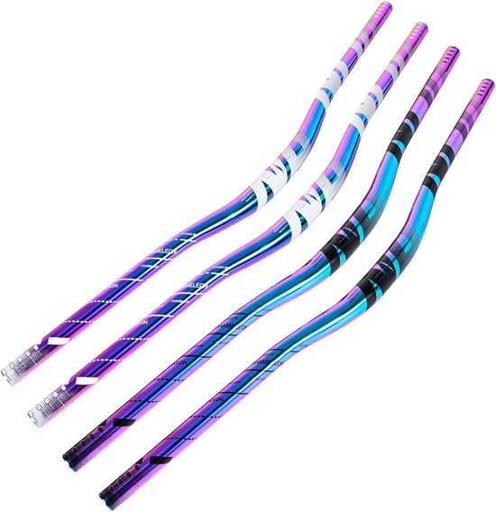 Guidon VTT Extra Long 720 Mm – Alliage Aluminium 31,8 Mm, Pour Descente Et Tout-terrain (bleu)