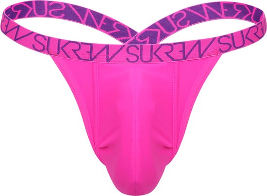 Sukrew Bubble Thong Shocking Pink - MAAT XS - Heren Ondergoed - String voor Man - Mannen String