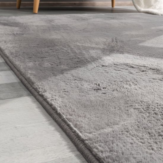 Paco Home Tapijt Hoogpolig Vloerkleed Woonkamer Vacht Imitatiebont Shaggy Wollig Eenkleurig, Maat:160x220 cm, Kleur:Paars
