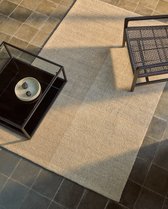 Kave Home - Geblokt tapijt Sulema van beige wol 160 x 230 cm