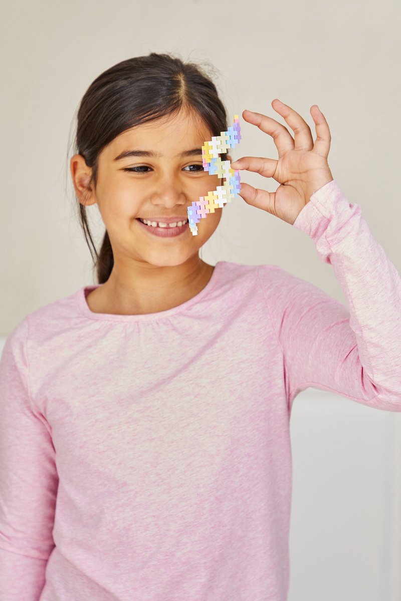 Plus-Plus Basic Pastel Paars 600 delige bouwset - 3312 - Bouwspeelgoed - Constructiespeelgoed - Set met bouwstenen - Vanaf 5 jaar — afbeelding 12