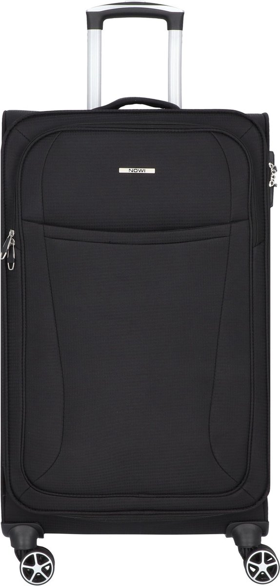 NOWI Edinburgh 4 wielen Trolley 75 cm - Zachte bagage - TSA slot - schwarz