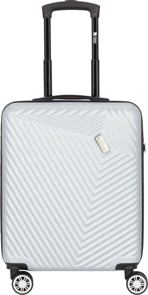mano Don Carlo Hardcase Trolley S Silver Zilverkleurig 55cm