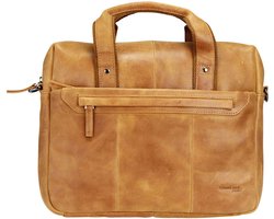 Greenland Nature Lichte aktetas Leer 37 cm Tabletcompartiment – 33cm (13 duim) – natur