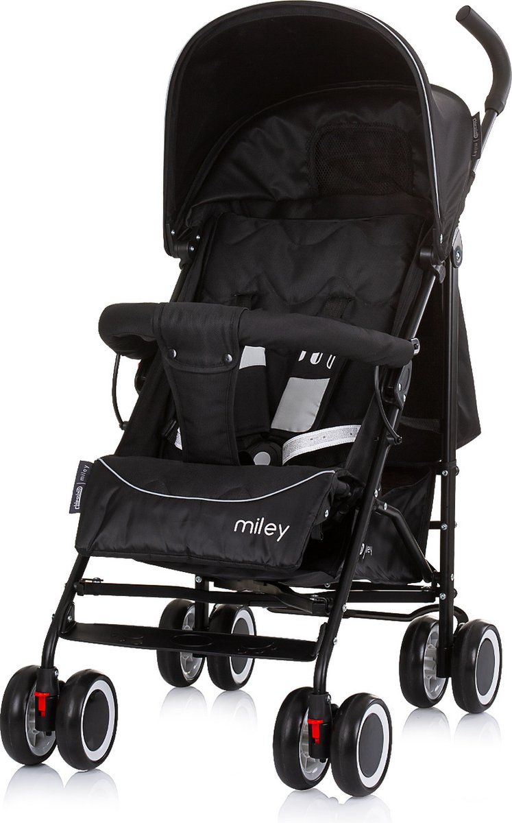 Chipolino Miley Buggy - Kinderwagen - Lichtgewicht - Volledig inklapbare kinderwagen - XL Zonnekap - Graphite