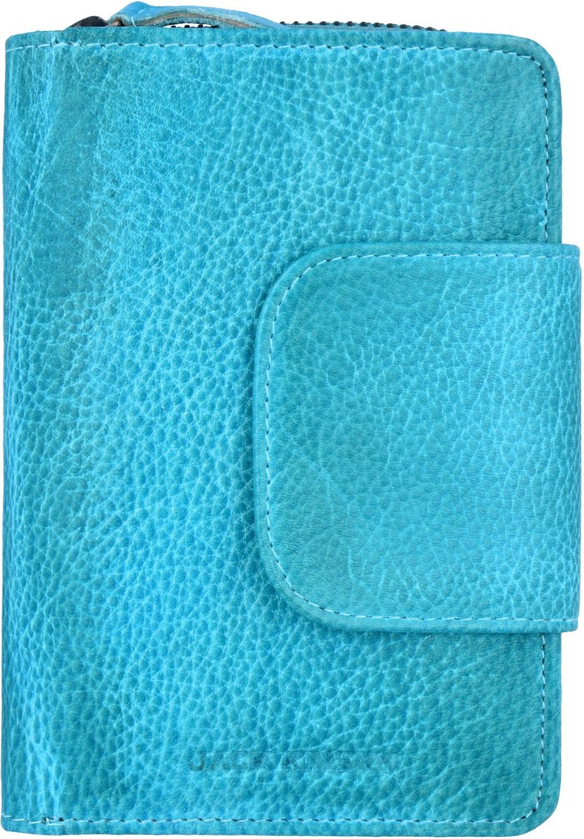 Jack Kinsky Nassau 511 Portemonnee Leer 10 cm - Dames - Staand formaat - türkis