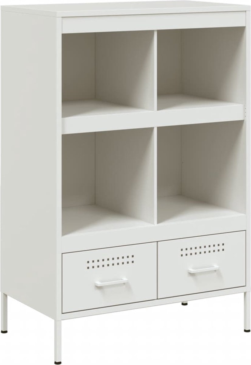VidaXL Hoge kast 68x39x111,5 cm koudgewalst staal mosterdgeel