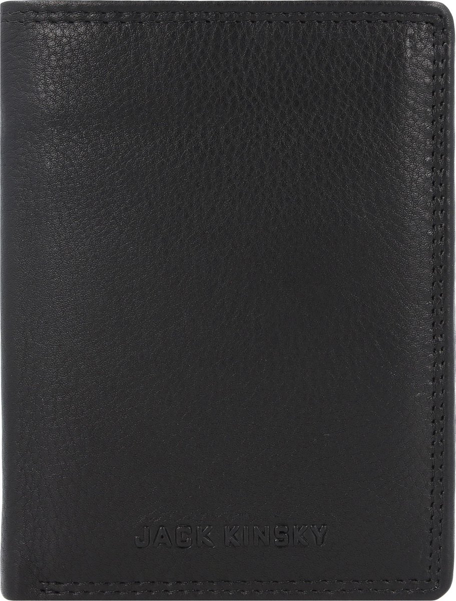 Jack Kinsky Brisbane Portemonnee RFID Leer 9,5 cm - Jongens - Horizontaal - schwarz