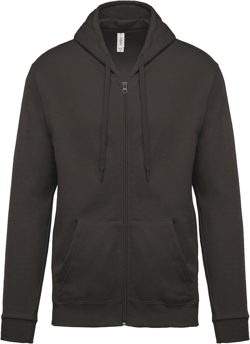 Kariban Sweater met rits en capuchon K479 - Dark Grey - XS