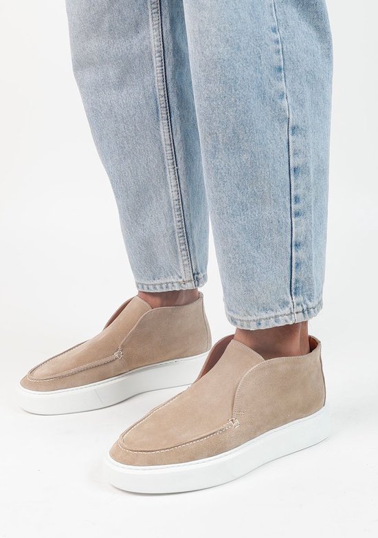Sacha Heren Beige suede hoge loafers Maat 41 bol