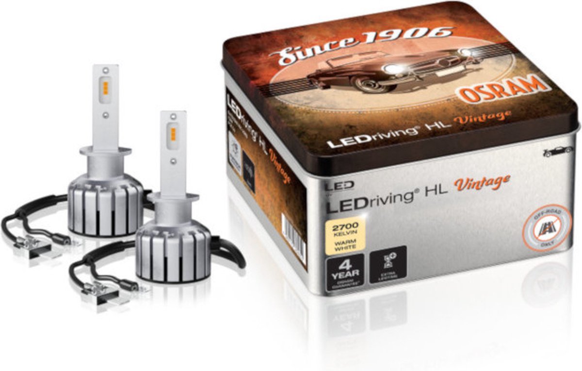Osram LEDriving HL VINTAGE H1 64150DWVNT-2MB set