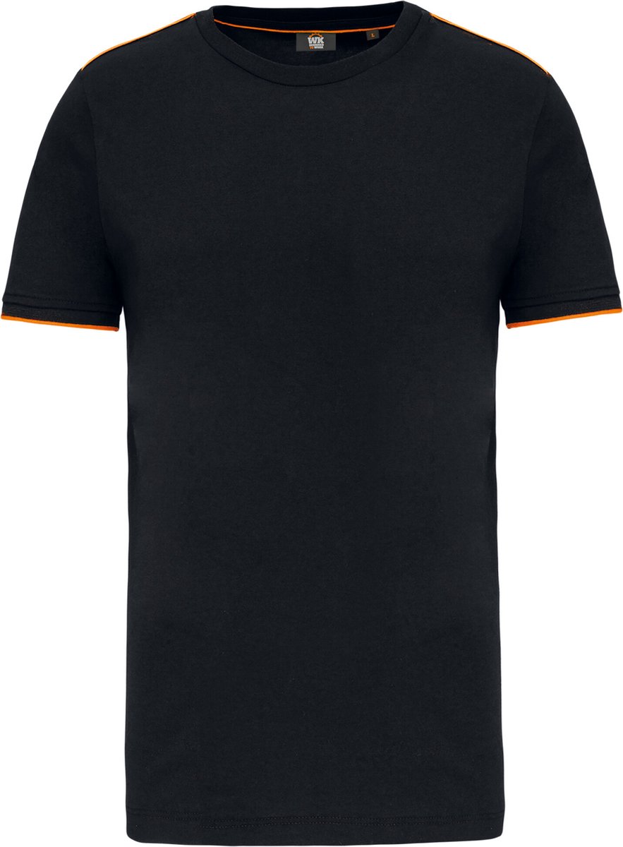 WK. Designed To Work T-shirt Day To Day korte mouwen WK3020 - Black / Orange - XXL