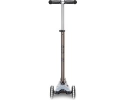 Micro Maxi Micro step Deluxe Flux LED | step / scooter in de kleur zwart voor kinderen vanaf 5 jaar | max 50 kg