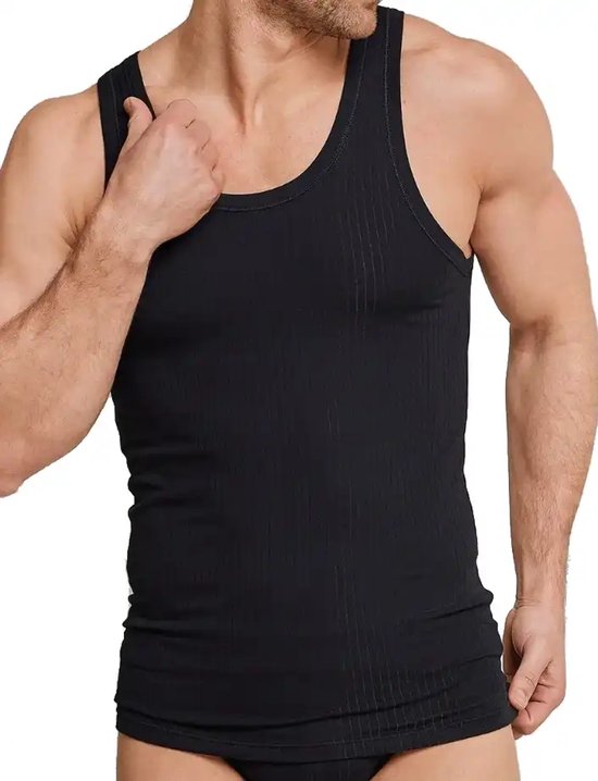 Maillot de corps homme Schieser Authentic - lot de 2 - Zwart - Taille 2XL
