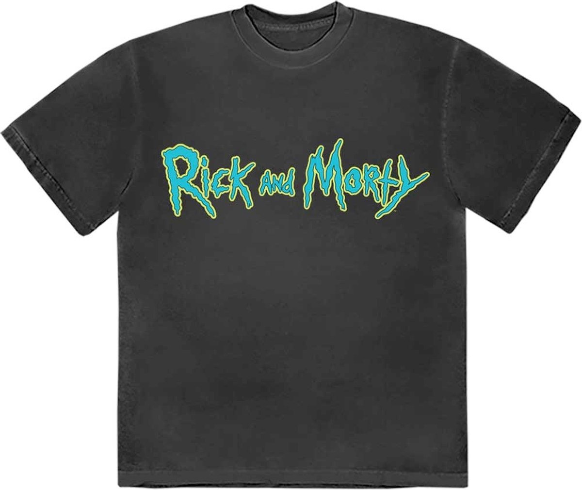 Rick And Morty - Logo Heren T-shirt - XL - Zwart