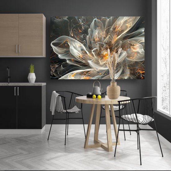 Tableaux de Bloem - Tableaux de nature - Tableaux sur toile Feu - Décoration murale classique - Peintures sur toile - Tableau sur toile 70x50 cm