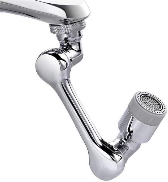 Kraan voor kranen, 360 graden draaibare waterkraan, opzetstuk van messing, verlengkraan, waterbesparende kraan, doorstroombegrenzer filter, waterzeef, straalregelaar voor keuken, FM20 FM22 M24