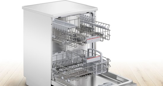 Bosch SMS4HTW00E - Serie 4 - Vaatwasser - Vrijstaande vaatwasser - 60 cm - Stil - Wit - Home connect