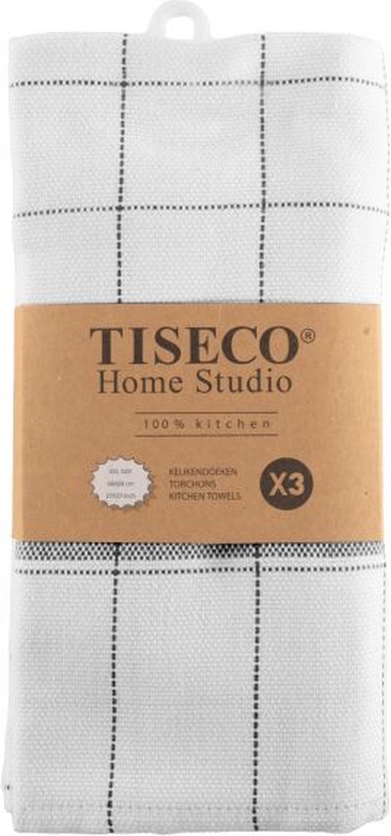 Tiseco Keukenhanddoek PRO CHEF SET 6 HORECA 68x68 cm zwart