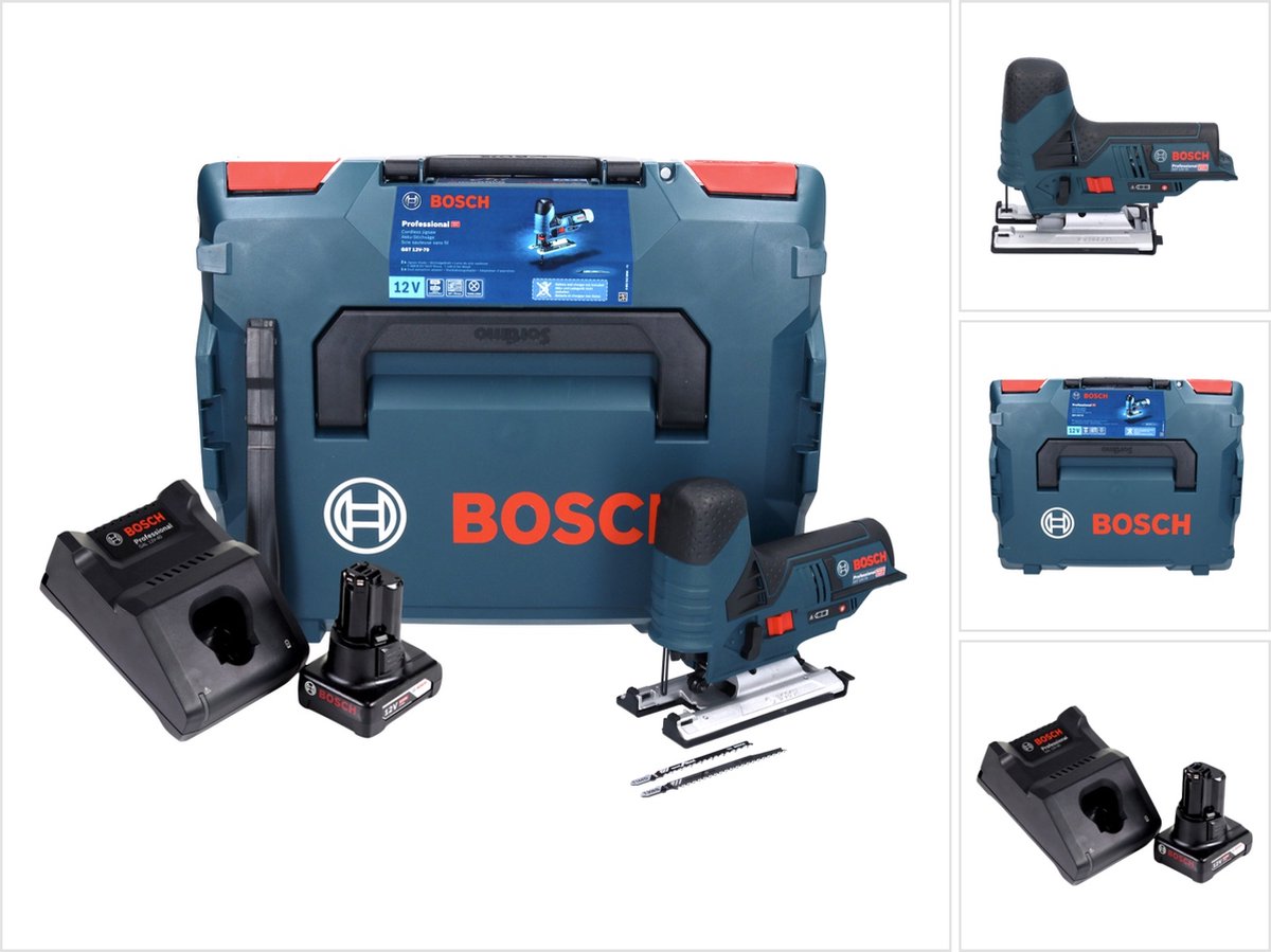 Bosch GST 12V-70 Professional accu-decoupeerzaag 12 V + 1x accu 6,0 Ah + oplader + L-Boxx