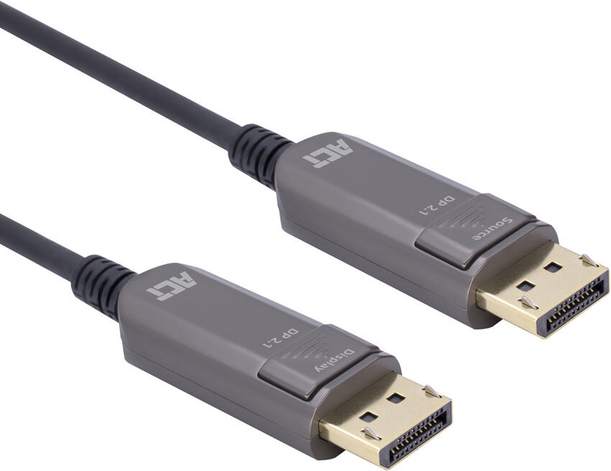 ACT AK4172 DisplayPort 2.1 | DP40 | UHBR10 | LSZH | Active Optical Cable (AOC) | 8K @ 60Hz | 20 meter
