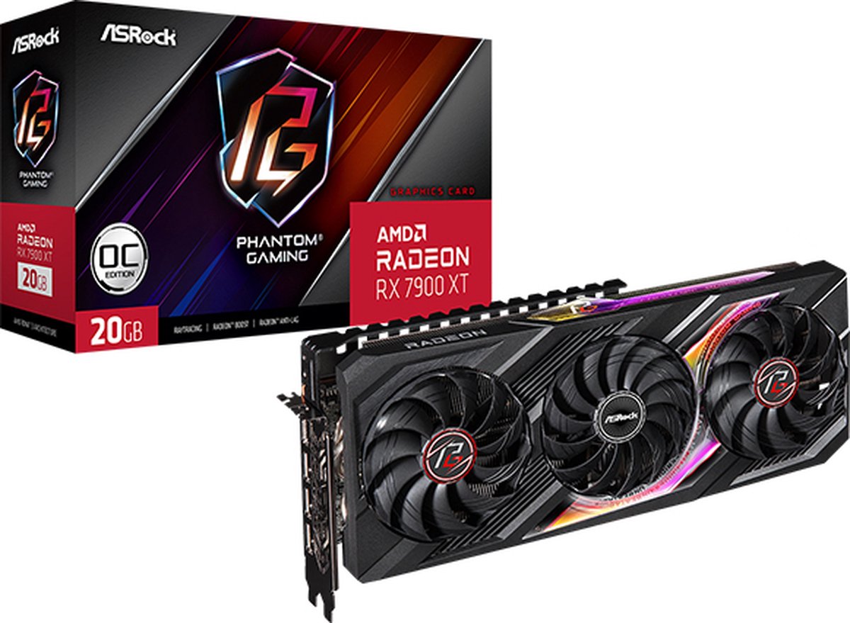 Asrock RX7900XT PG 20GO Radeon RX 7900 XT 20 GB GDDR6 320 Bit 7680 x 4320 Pixels PCI Express x16 4.0