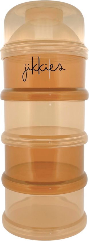 Jikkies ® - Melkpoeder doseerdoosjes - Beige Mix - Melkpoeder bewaarbakjes - Melkpoeder toren - Melkpoederdoos - Dispenser - 4 lagen - BPA FREE - Getest op EN14372