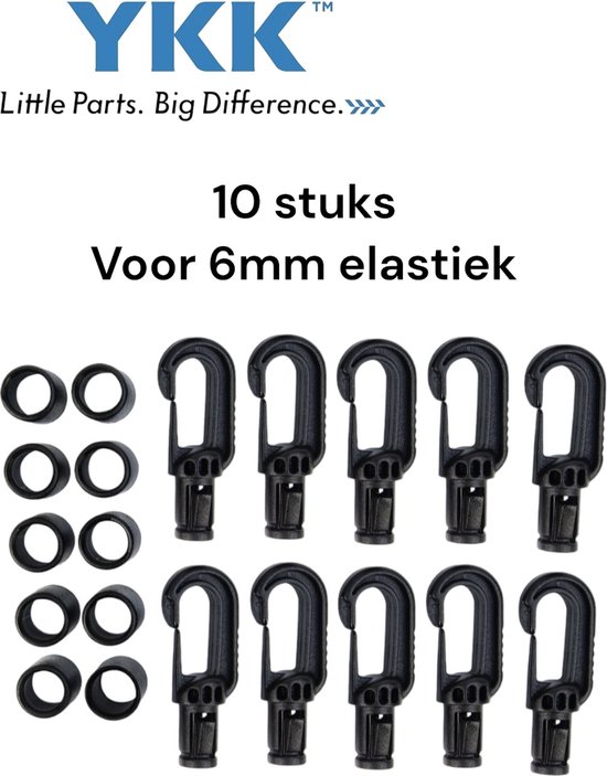 Foto: 10 stuks musketonhaak kunststof haak voor 6mm koord elastiek elastiekhaak 