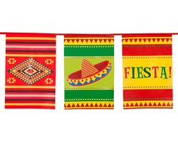 Boland Mexicaanse vlaggenlijn - 10 meter - kunststof - vlaggentjes - thema mexico