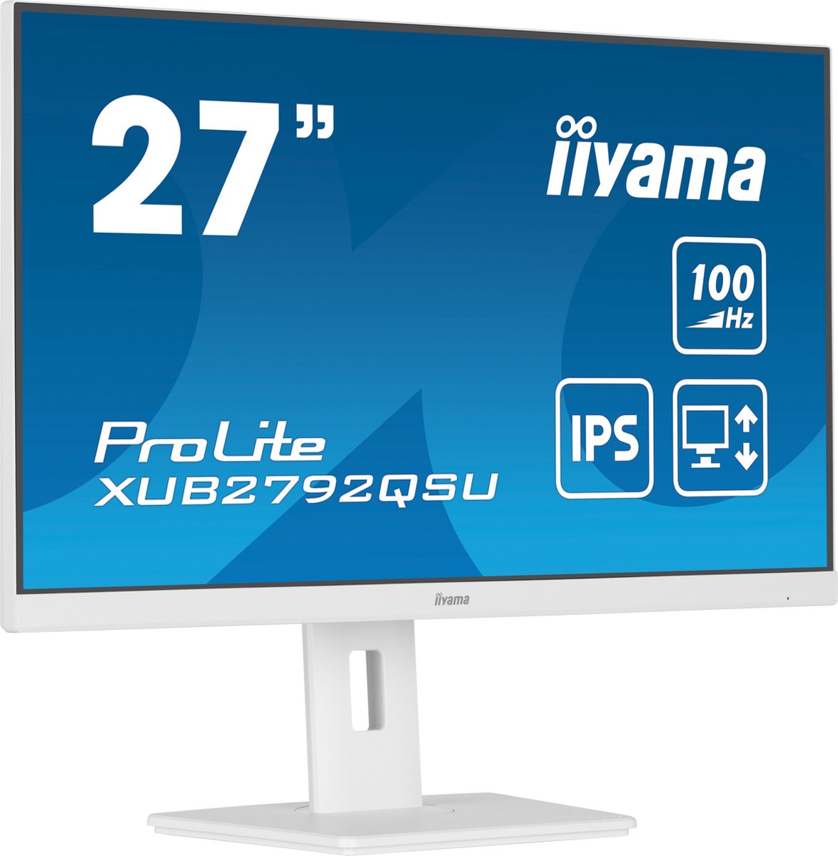 iiyama ProLite XUB2792QSU-W6 - 27 Inch - IPS - QHD - USB-hub - In hoogte verstelbaar