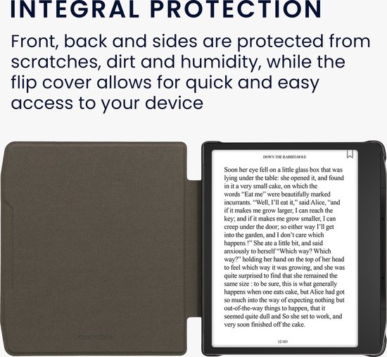 kwmobile e-reader hoesje geschikt voor Pocketbook Era / Era Color hoes - Ereader flip case met standaard - Kunstleren e reader cover - Opkomende Zon design in grijs van Merkloos — afbeelding 5