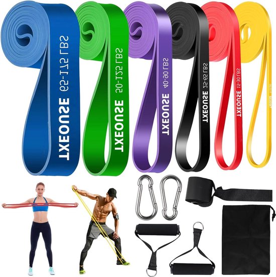 Set D'élastiques De Musculation Uxcell – Bande De Force Rouge, 100Lbs, Lot De Résistance, Neuf