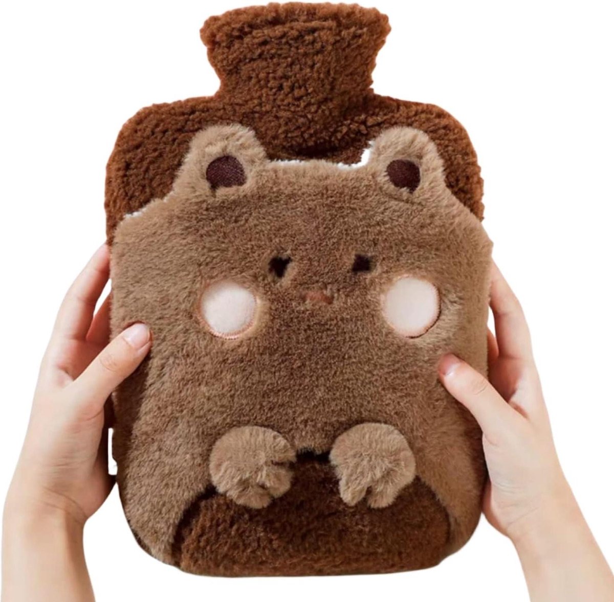 Bol.com 20 liter Warmwaterkruik met zachte overtrek - Premium PVC warmwaterzak voor pijnverlichting en warmtebehoud - Bruinbeer ... aanbieding