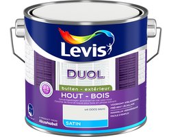 Levis - Duol Hout Buiten Satin - Wit - 2,5 L