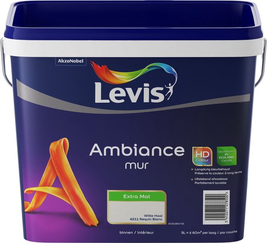 Peinture pour les murs Levis Ambiance - Extra Mat - Requin Witte - 5L