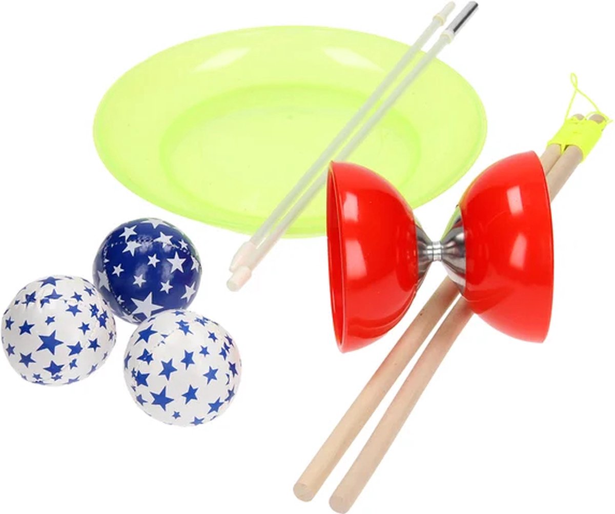 Acrobat Jongleerset Junior 3-delig - Diabolo, Jongleerbord, Jongleerballen — cadeau in Spellen & Speelgoed - foto 7