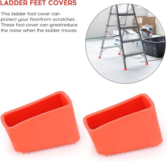 Ladder vervangende voeten Ladderpads 2 stks/paar Ladder rubberen voeten, rubberen laddervoeten, antislip laddervoeten, voor aluminium ladder voor bescherming