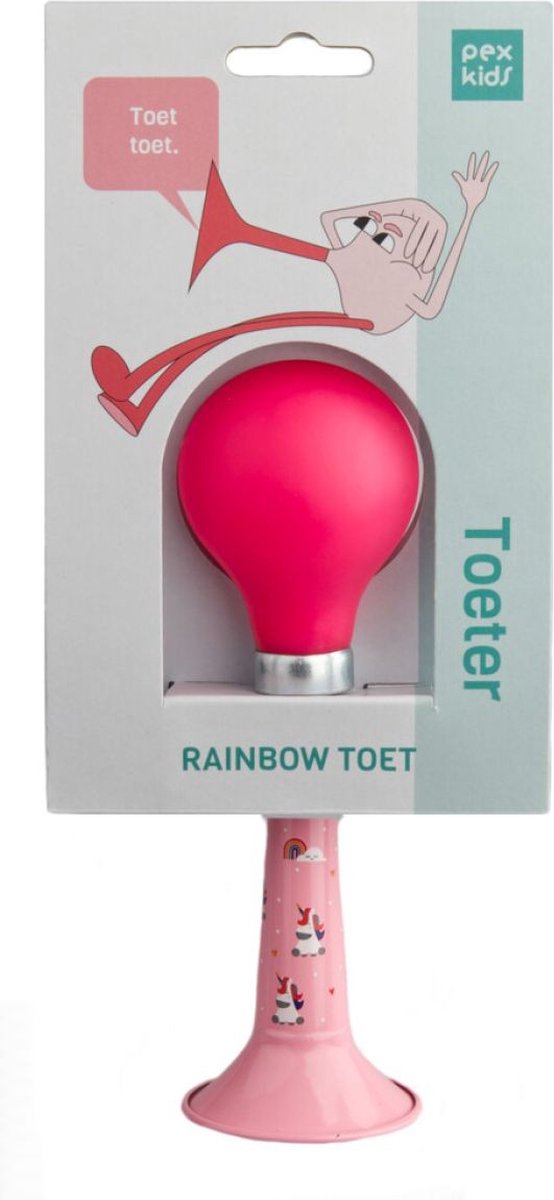 Kindertoeter recht PexKids Unicorn - roze met roze bol