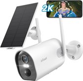 ieGeek Beveiligingscamera Draadloze Buiten, op batterijen, 2.4G WiFi Buitencamera, 2K Zonne-Beveiligingscamera's voor Thuis,Spotlight en Sirene/3MP Kleurennachtzicht/2-Weg Praten/PIR-Detectie/SD/Cloud