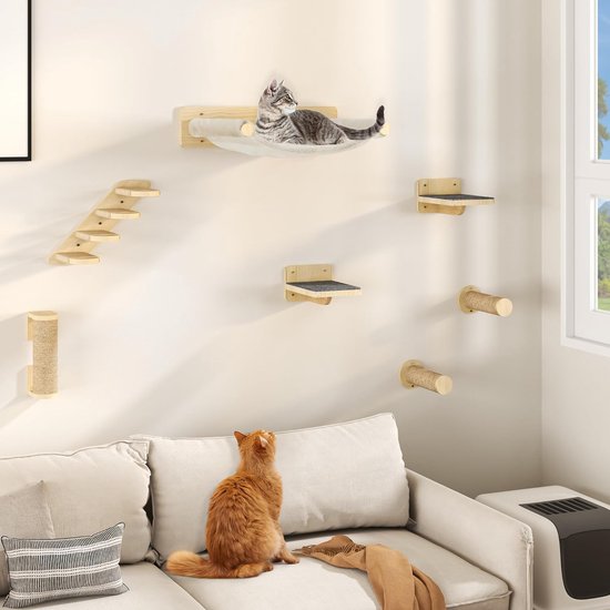 MEWOOFUN Grand Hamac Chat Fenêtre avec Housse Épaisse Amovible - 60x36cm Pliable, Robuste Lit