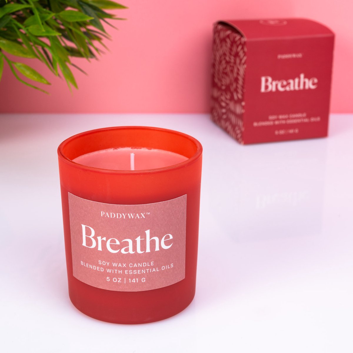 Wellness Geurkaars - Breathe (rood) van Paddywax