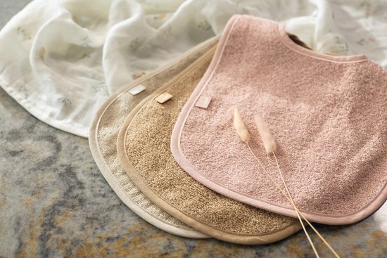 Jollein - Baby Slab Badstof - Katoen - Met Klittenband - Wild Rose van Jollein — afbeelding 4