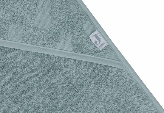Jollein x Nijntje - Badcape Badstof 75x75cm - Baby Handdoek met Badcape, Omslagdoek, Badponcho - Miffy Jacquard Sea Green van Jollein — afbeelding 4