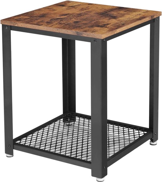 Draagbare U-vormige Bijzettafel - Salontafel en PC-tafel, Onregelmatig Bruin