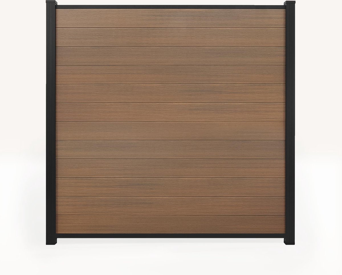 Compoziet Set Premium Composiet Schutting Teak inclusief tuinpalen