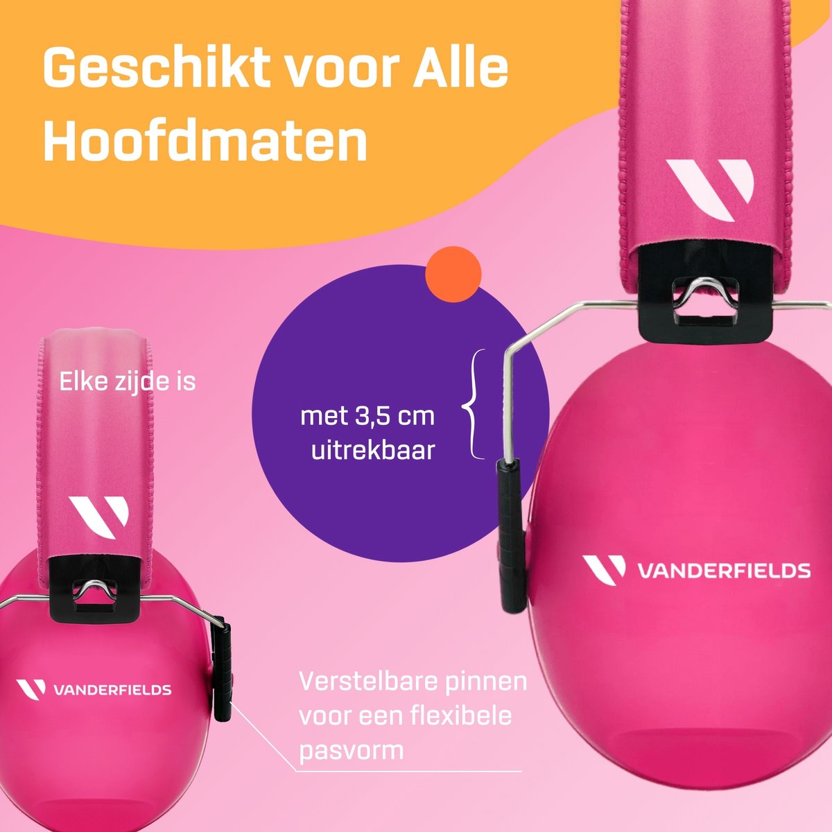 Gehoorbescherming Kind - Gehoorbeschermers Oorkappen Kinderen - 27dB - 3-16 jaar - Roze - V-Zilla – foto 7